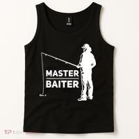 Funny Saying Master Baiter Fishing Fishermen Tank Top thumb 2