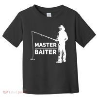 Funny Saying Master Baiter Fishing Fishermen Toddler T-Shirt thumb 0