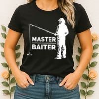 Funny Saying Master Baiter Fishing Fishermen Women's T-Shirt thumb 2