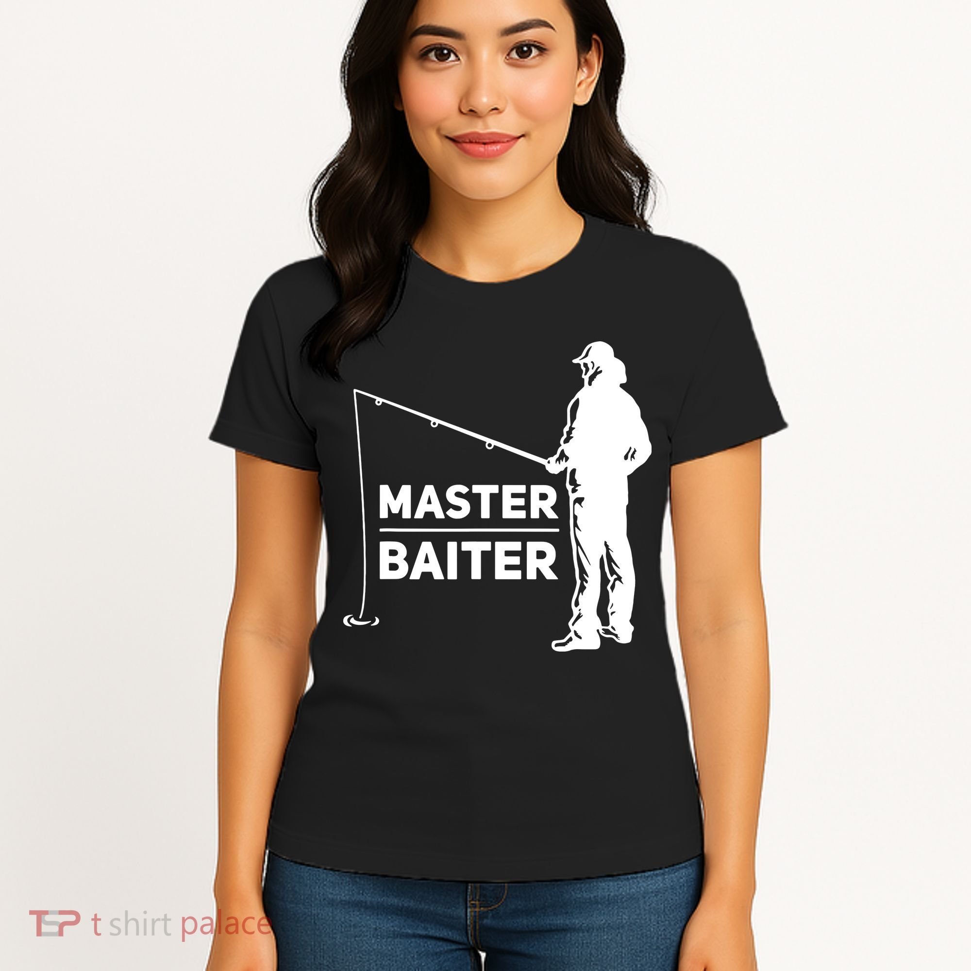 Funny Saying Master Baiter Fishing Fishermen Women's T-Shirt