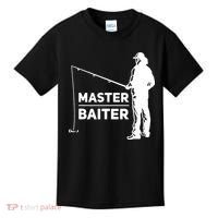 Funny Saying Master Baiter Fishing Fishermen Kids T-Shirt thumb 0