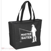 Funny Saying Master Baiter Fishing Fishermen Tote Bag thumb 2