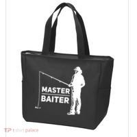 Funny Saying Master Baiter Fishing Fishermen Tote Bag thumb 3