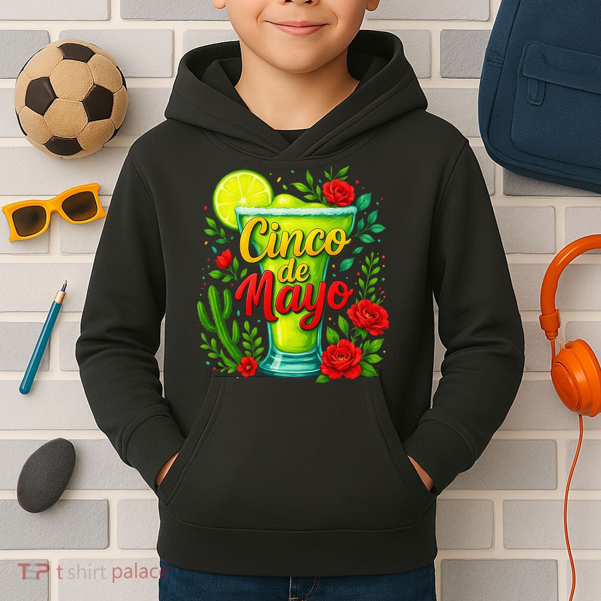 Feelin Salty Margarita Cinco De Mayo Vibes For Mexican Kids Hoodie