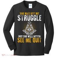 Freemason Sayings Masonry Freemasonry Masonic Freemason Kids Long Sleeve Shirt thumb 0