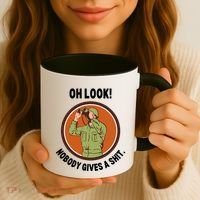 Funny Sarcastic Men Says Oh Look Nobody Gives A Shit Funny Novelty Sayings Coffee Mug thumb 3