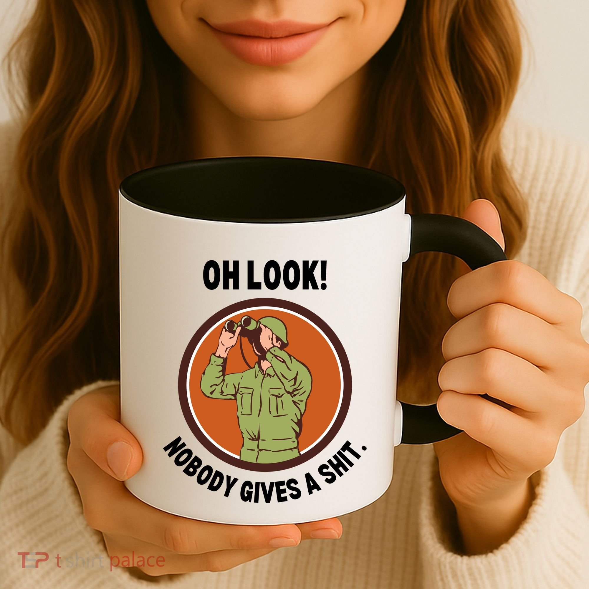 Funny Sarcastic Men Says Oh Look Nobody Gives A Shit Funny Novelty Sayings Coffee Mug