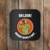 Funny Sarcastic Men Says Oh Look Nobody Gives A Shit Funny Novelty Sayings Coaster thumb 0