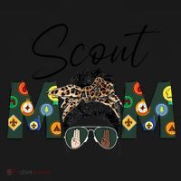 Funny Scout Mom Life Sport Mom Leopard Messy Bun Hair Long Sleeve Shirt thumb 2