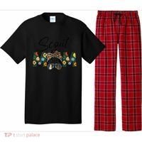 Funny Scout Mom Life Sport Mom Leopard Messy Bun Hair Pajama Set thumb 0