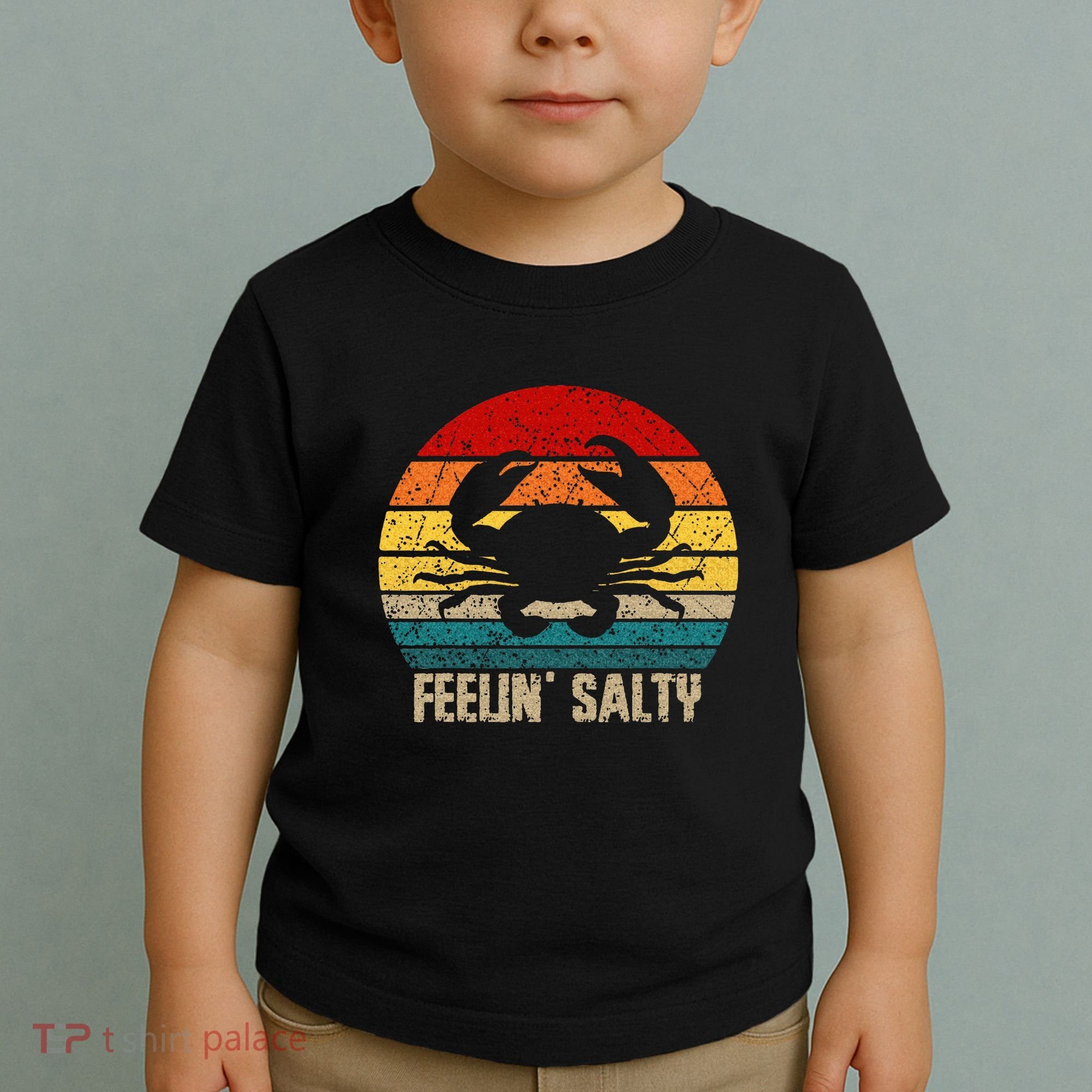 Feelin Salty Maryland Crab Sunset Graphic Toddler T-Shirt