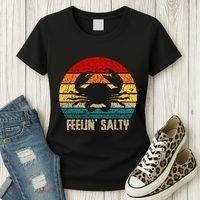 Feelin Salty Maryland Crab Sunset Graphic Women's T-Shirt thumb 3