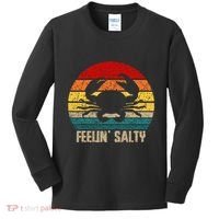 Feelin Salty Maryland Crab Sunset Graphic Kids Long Sleeve Shirt thumb 0