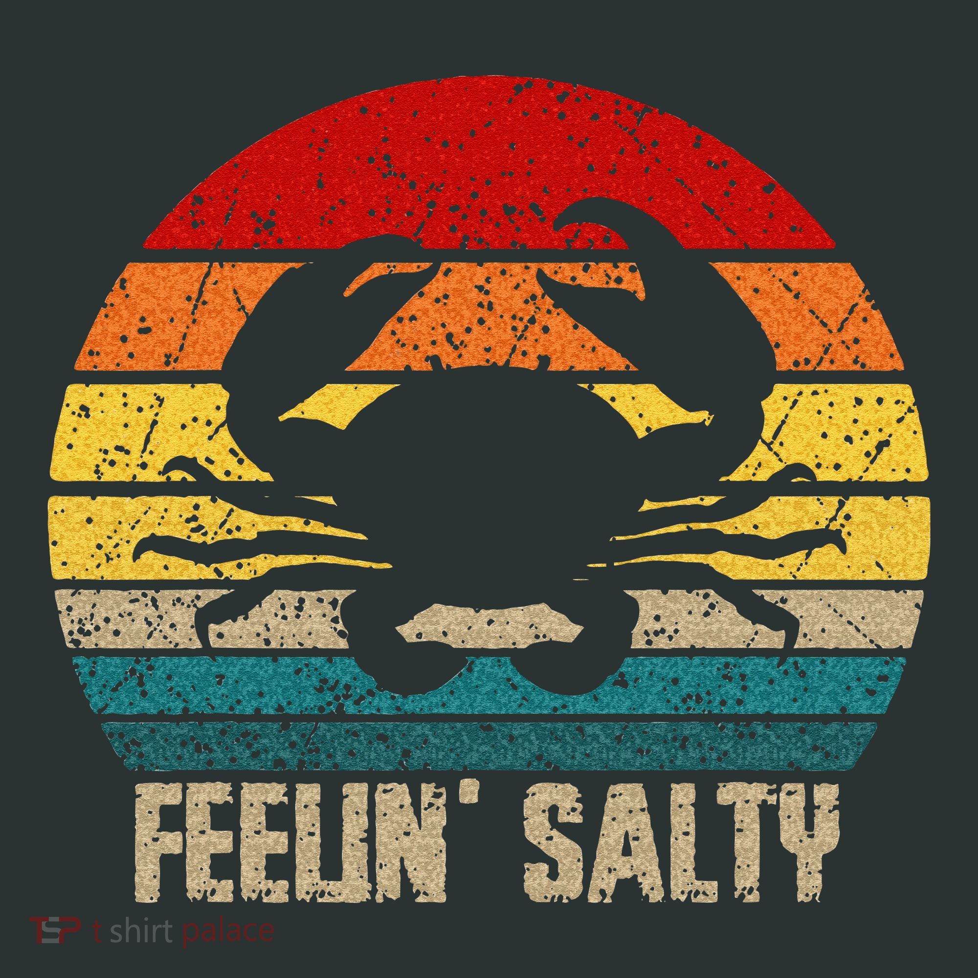 Feelin Salty Maryland Crab Sunset Graphic Infant Baby Jersey Bodysuit