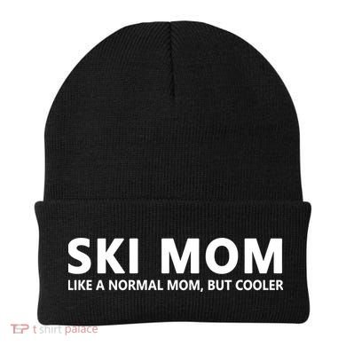 Funny Skiing Mother Ski Mom Gift Beanie