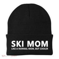 Funny Skiing Mother Ski Mom Gift Beanie thumb 0