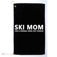 Funny Skiing Mother Ski Mom Gift Golf Towel thumb 0