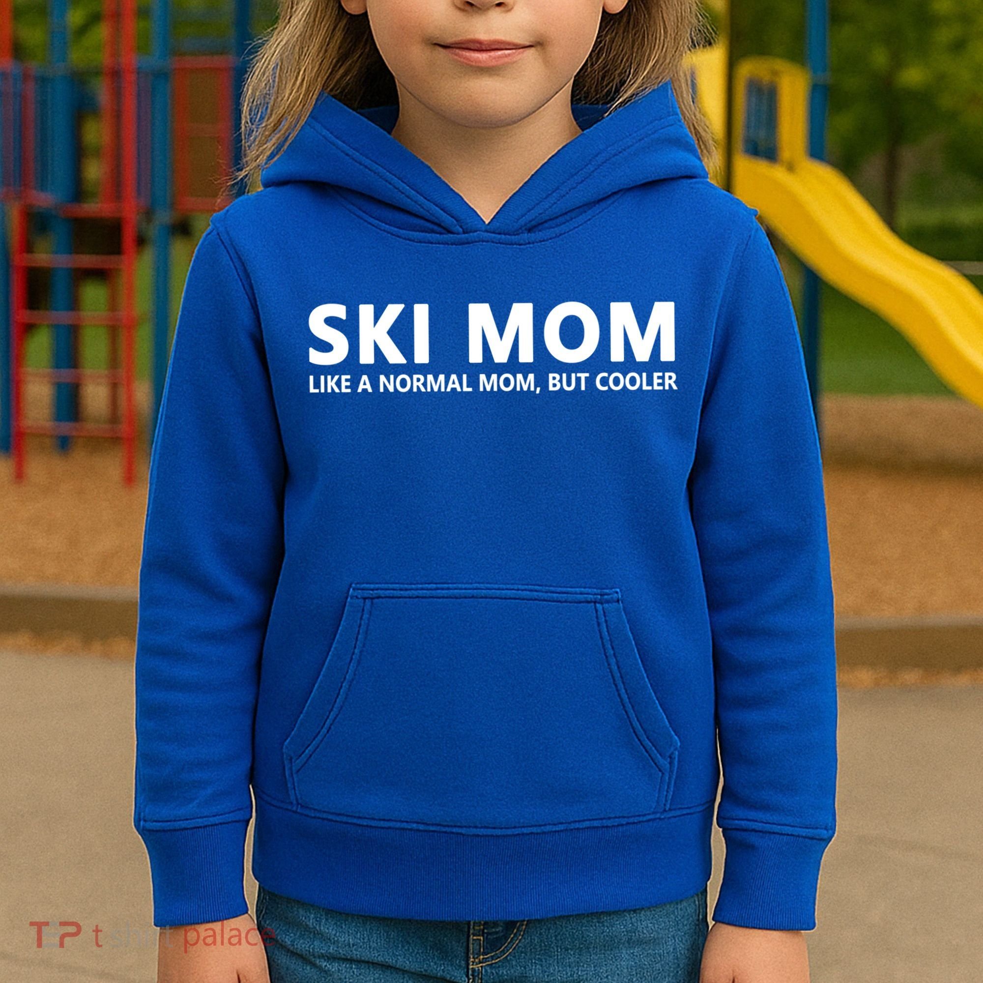 Funny Skiing Mother Ski Mom Gift Kids Hoodie