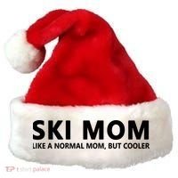 Funny Skiing Mother Ski Mom Gift Santa Hat thumb 0