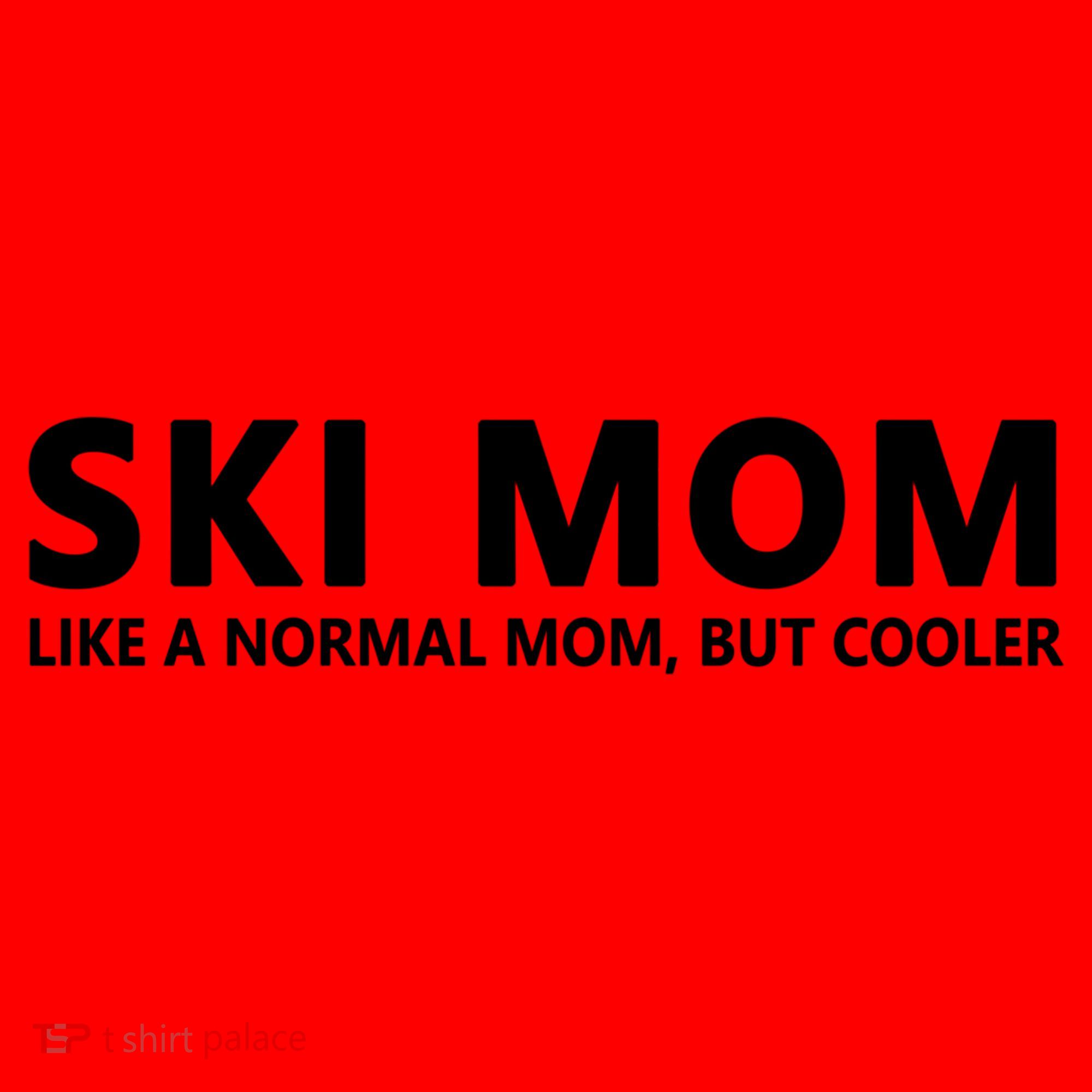 Funny Skiing Mother Ski Mom Gift Santa Hat