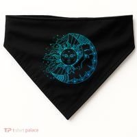 Funny Sun Moon Astrology Astronomer Astronomy Gift USA-Made Doggie Bandana thumb 0