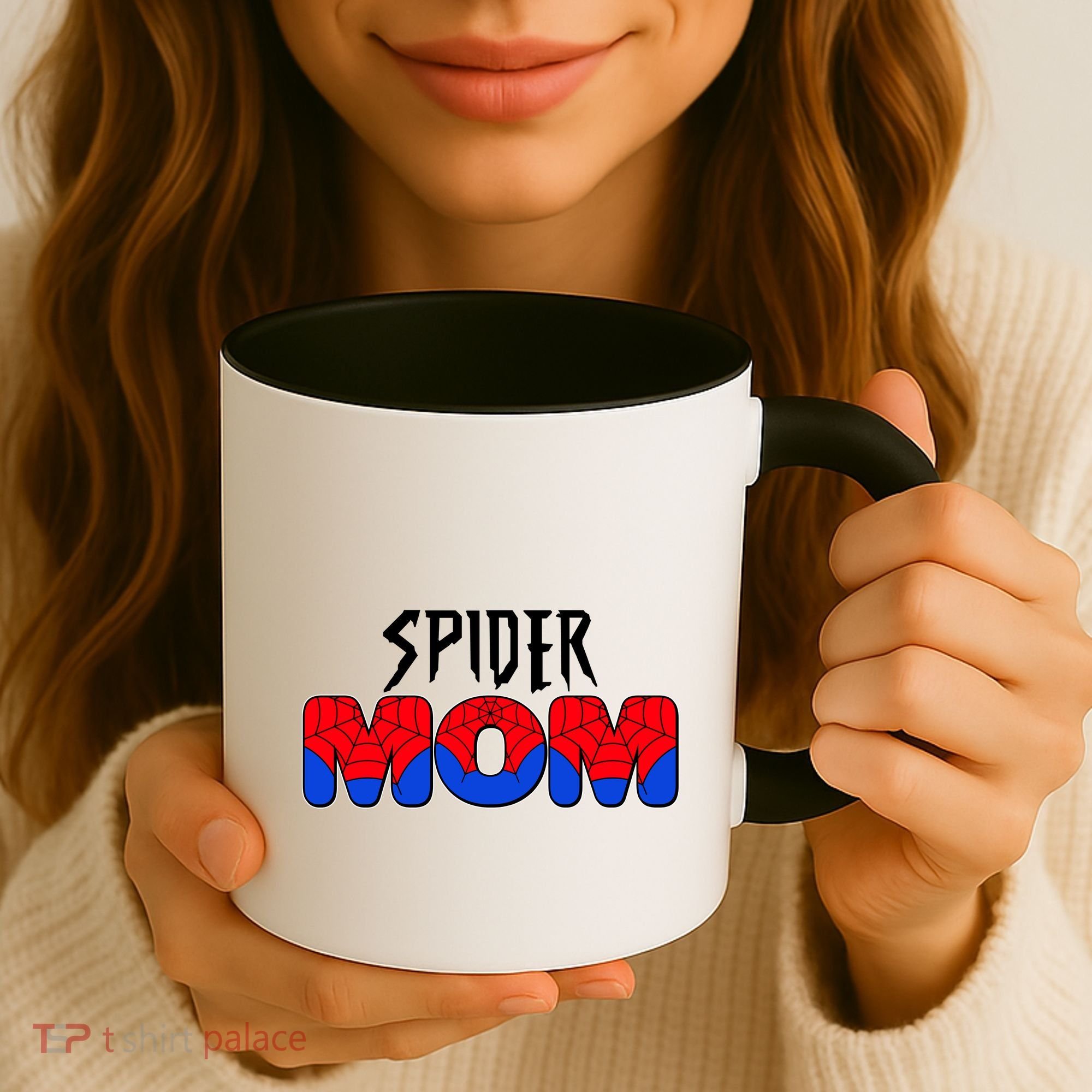 Funny Spider Mom Matching Family Shirts Coffee Mug