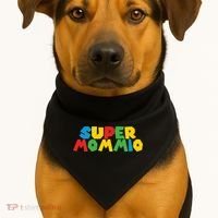 Funny Super Mommio Mother's Day Gamer USA-Made Doggie Bandana thumb 1