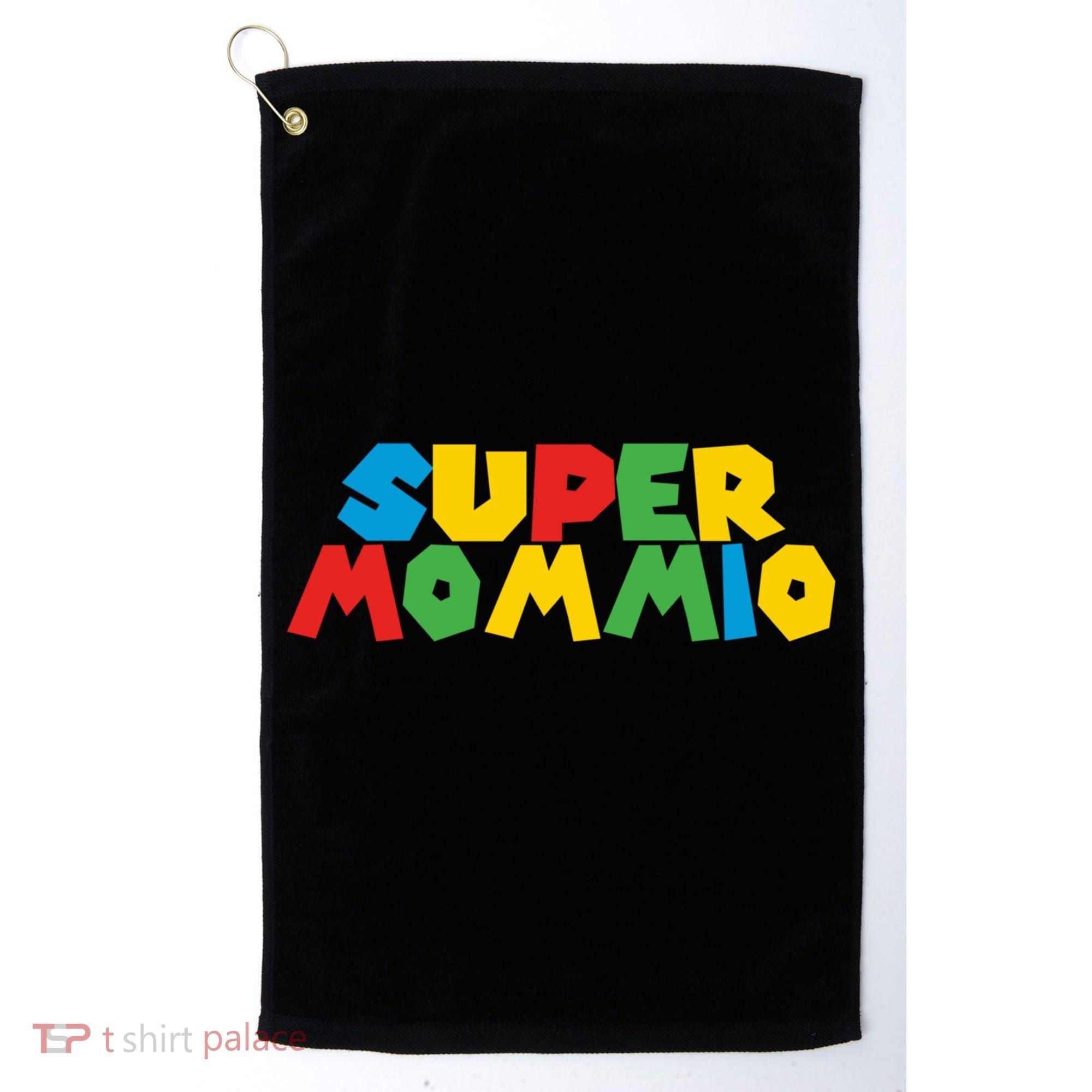 Funny Super Mommio Mother's Day Gamer Golf Towel