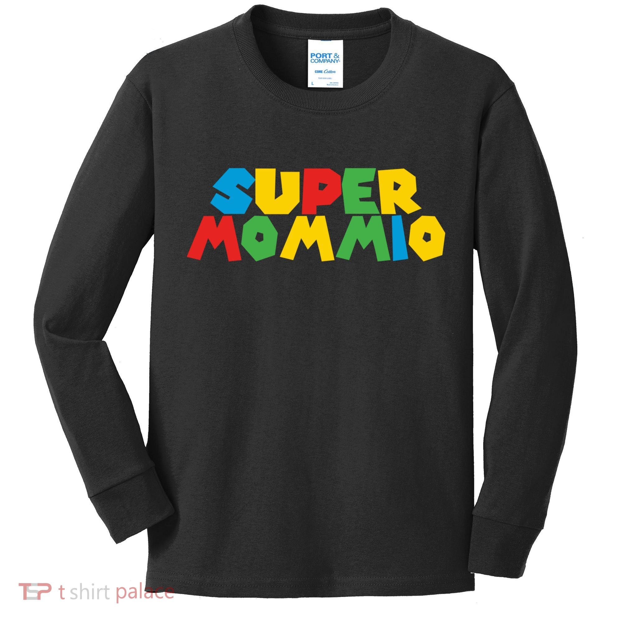 Funny Super Mommio Mother's Day Gamer Kids Long Sleeve Shirt