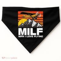 Funny Saying MILF Man I Love Flying USA-Made Doggie Bandana thumb 0