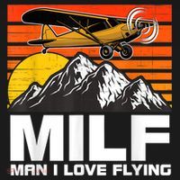 Funny Saying MILF Man I Love Flying USA-Made Doggie Bandana thumb 2