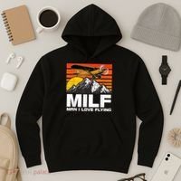Funny Saying MILF Man I Love Flying Hoodie thumb 3
