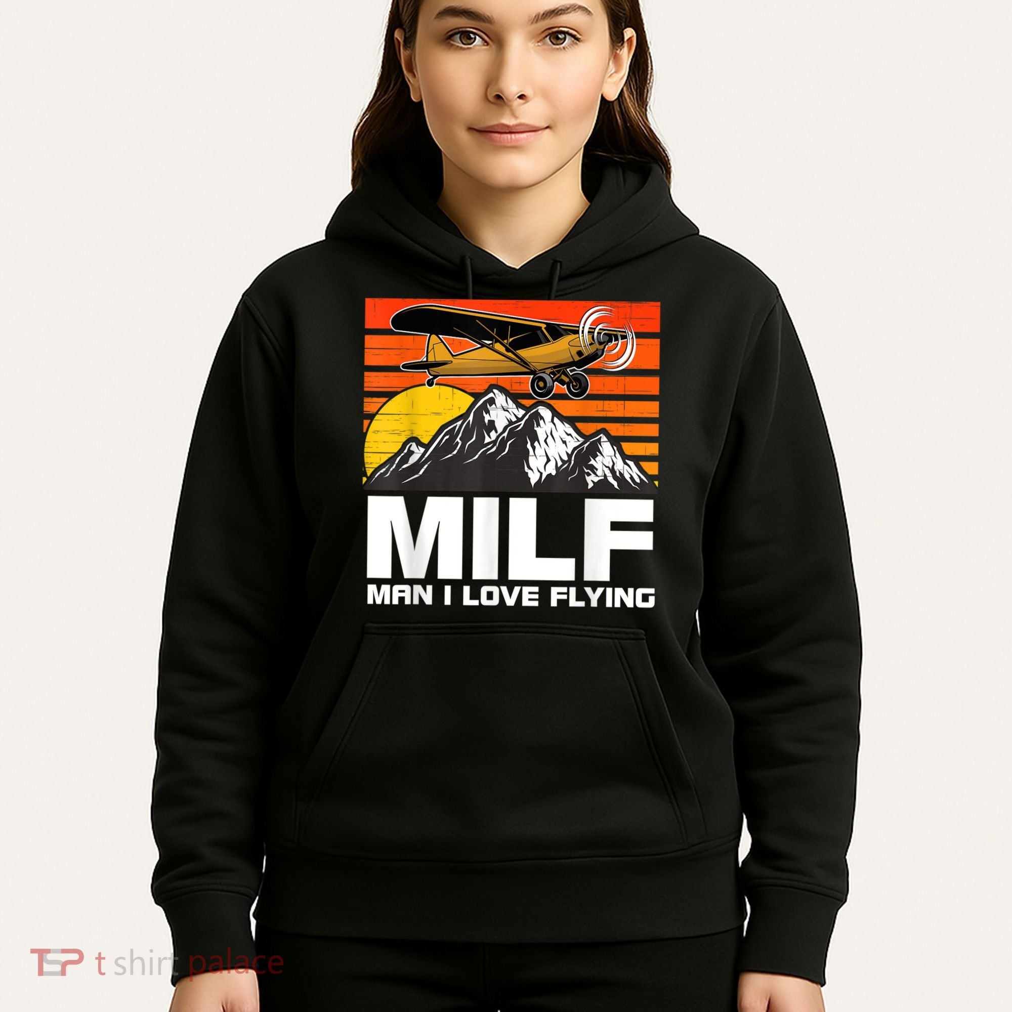 Funny Saying MILF Man I Love Flying Hoodie