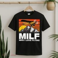 Funny Saying MILF Man I Love Flying T-Shirt thumb 2
