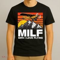 Funny Saying MILF Man I Love Flying T-Shirt thumb 3