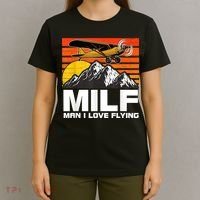 Funny Saying MILF Man I Love Flying T-Shirt thumb 4