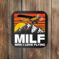 Funny Saying MILF Man I Love Flying Coaster thumb 0