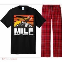 Funny Saying MILF Man I Love Flying Pajama Set thumb 0