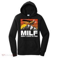 Funny Saying MILF Man I Love Flying Women's Hoodie thumb 0