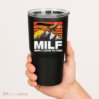 Funny Saying MILF Man I Love Flying Tumbler thumb 2