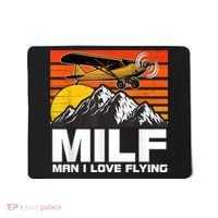 Funny Saying MILF Man I Love Flying Mousepad thumb 0