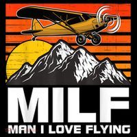 Funny Saying MILF Man I Love Flying Ornament thumb 1