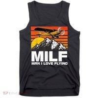 Funny Saying MILF Man I Love Flying Tank Top thumb 0