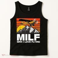 Funny Saying MILF Man I Love Flying Tank Top thumb 2