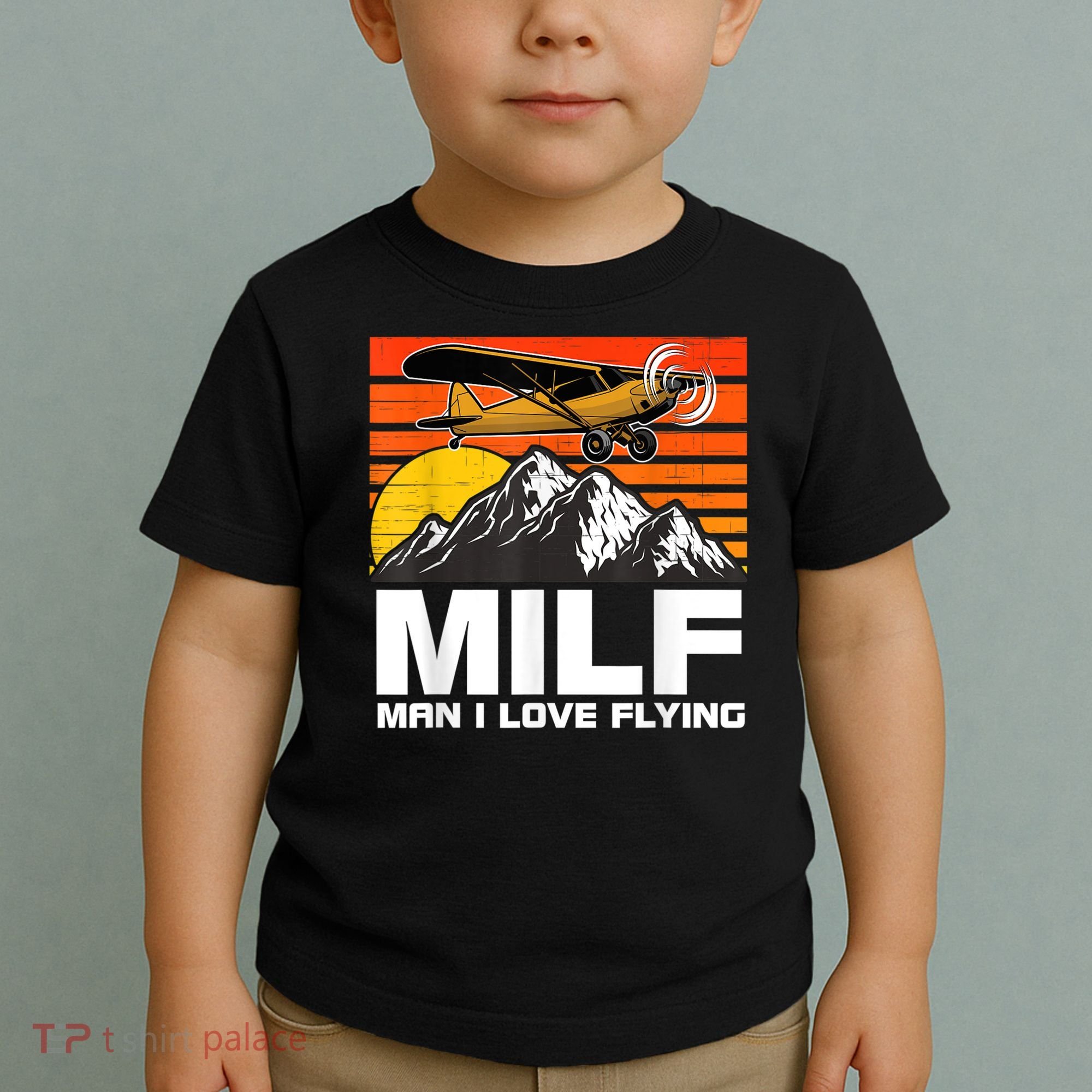 Funny Saying MILF Man I Love Flying Toddler T-Shirt