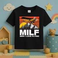 Funny Saying MILF Man I Love Flying Toddler T-Shirt thumb 3