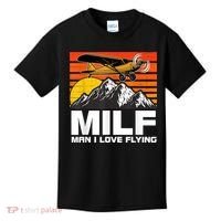 Funny Saying MILF Man I Love Flying Kids T-Shirt thumb 0