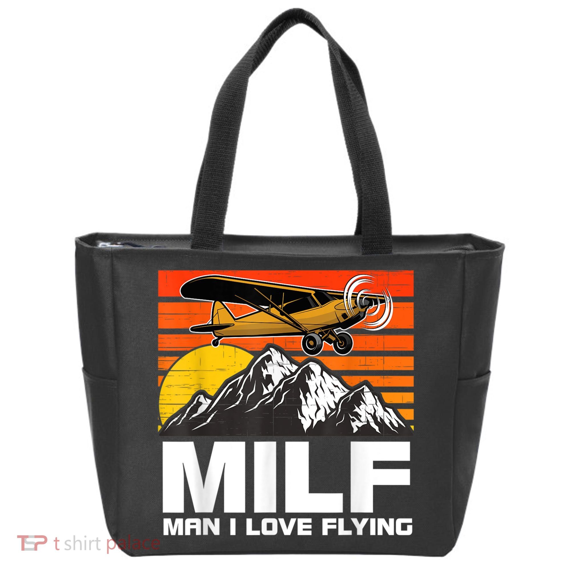Funny Saying MILF Man I Love Flying Tote Bag