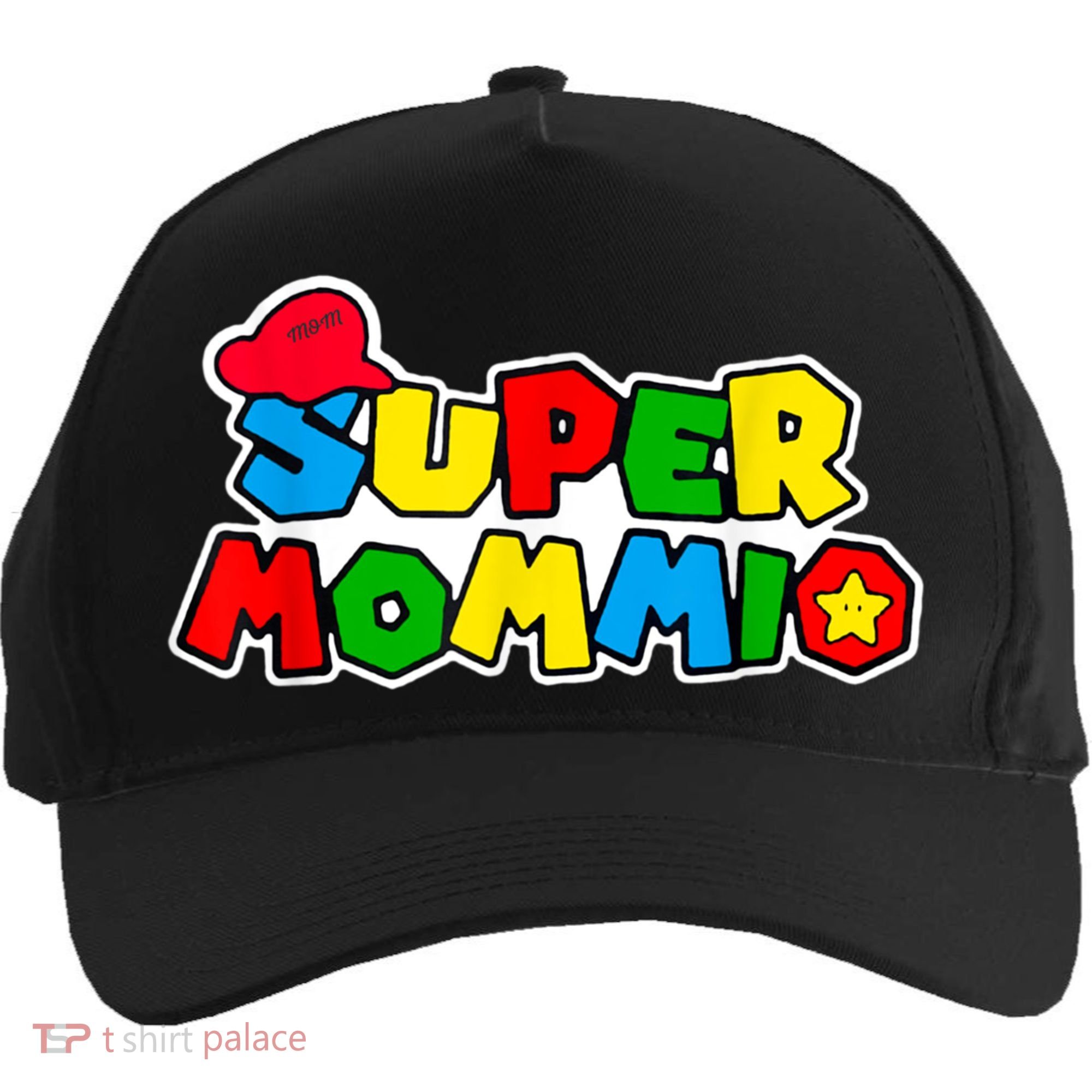 Funny Super Mommio Mother's Day Gamer Five-Panel Snapback Cap