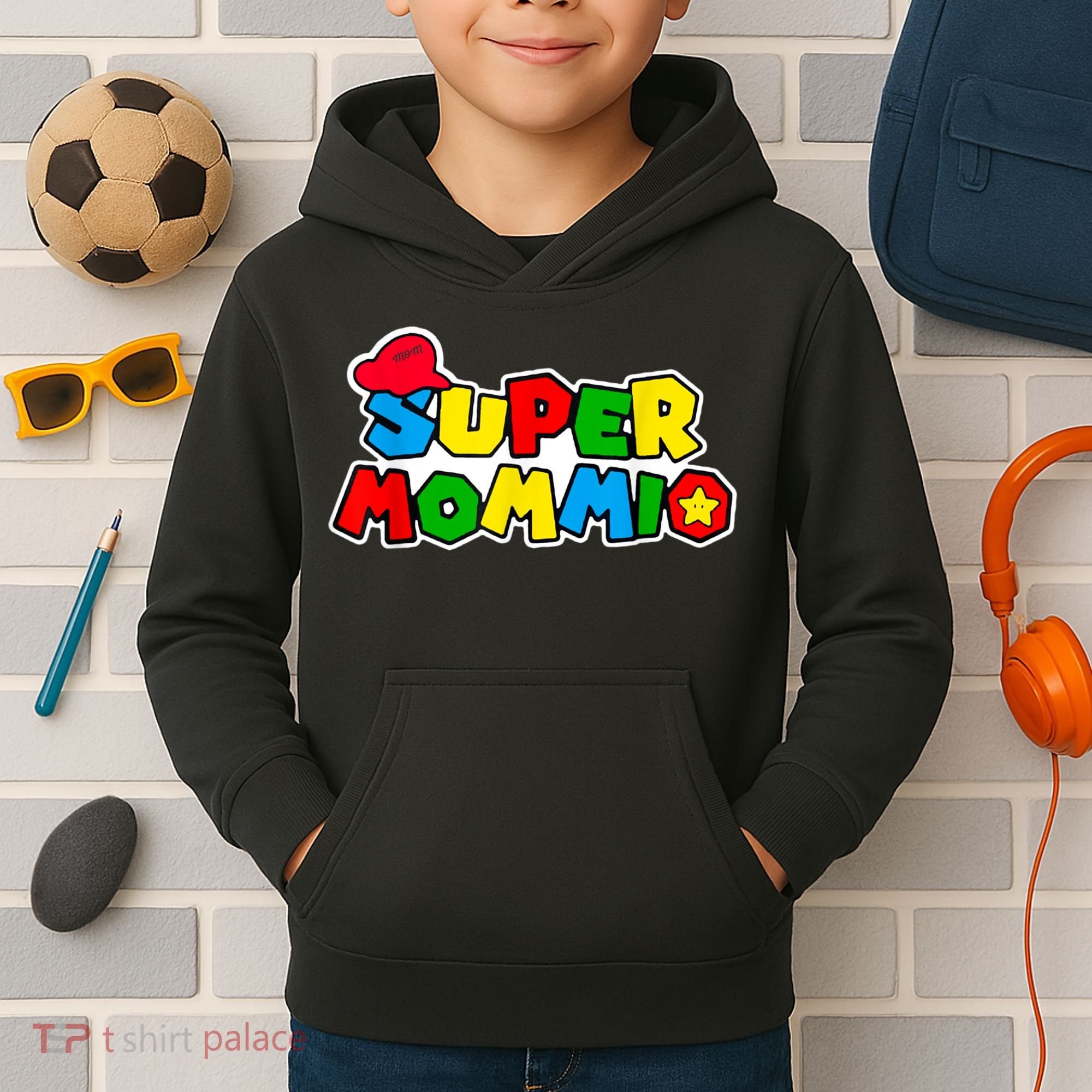 Funny Super Mommio Mother's Day Gamer Kids Hoodie